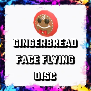 GINGERBREAD FACE FLYING DISC 