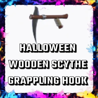 HALLOWEEN WOODEN SCYTHE GRAPPLING HOOK ADOPT ME