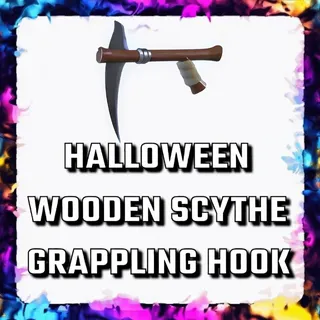 HALLOWEEN WOODEN SCYTHE GRAPPLING HOOK ADOPT ME