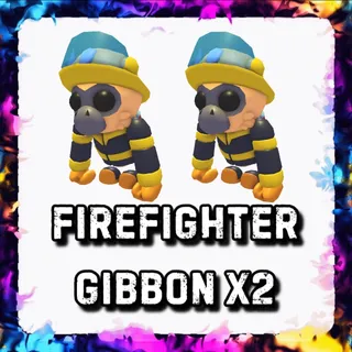 FIREFIGHTER GIBBON x2 ADOPT ME