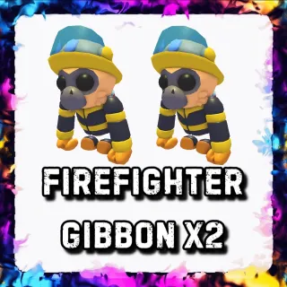 FIREFIGHTER GIBBON x2 ADOPT ME