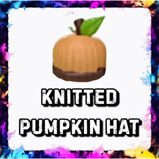 KNITTED PUMPKIN HAT ADOPT ME