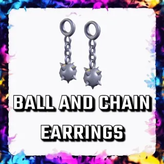 BALL AND CHAIN EARRINGS ADOPT ME