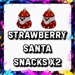 STRAWBERRY SANTA SNACKS x2 ADOPT ME