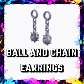 BALL AND CHAIN EARRINGS ADOPT ME