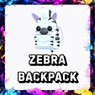 ZEBRA BACKPACK ADOPT ME
