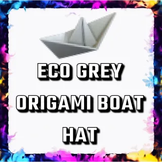 ECO GREY ORIGAMI BOAT HAT ADOPT ME