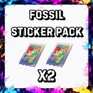 FOSSIL STICKER PACK x2 ADOPT ME