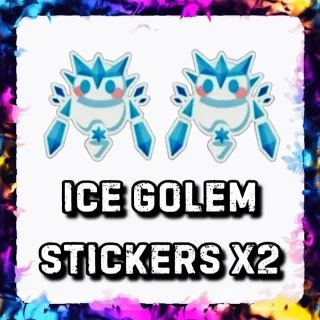 ICE GOLEM STICKERS x2 ADOPT ME