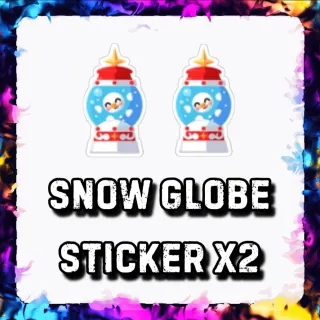 SNOW GLOBE STICKER x2 ADOPT ME