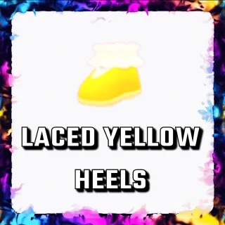 LACED YELLOW HEELS ADOPT ME