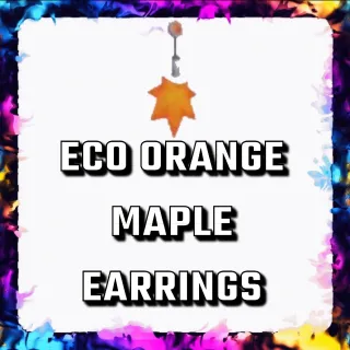 ECO ORANGE MAPLE EARRINGS ADOPT ME