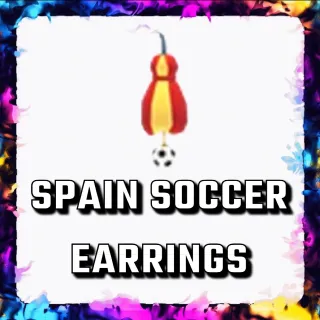 SPAIN SOCCER EARRINGS ADOPT ME