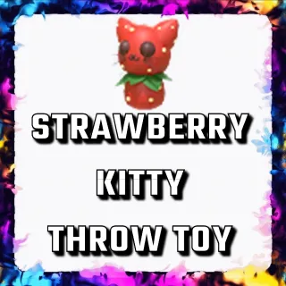 STRAWBERRY KITTY THROW TOY ADOPT ME