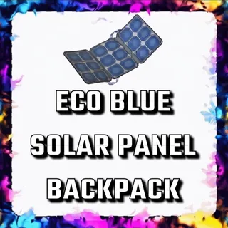 ECO BLUE SOLAR PANEL BACKPACK ADOPT ME
