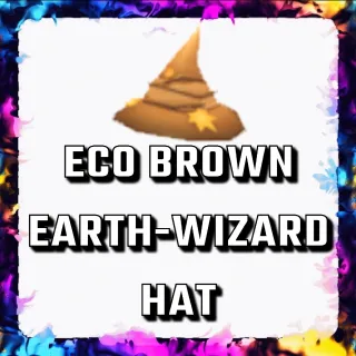 ECO BROWN-EARTH WIZARD HAT ADOPT ME