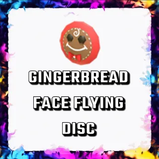GINGERBREAD FACE FLYING DISC 