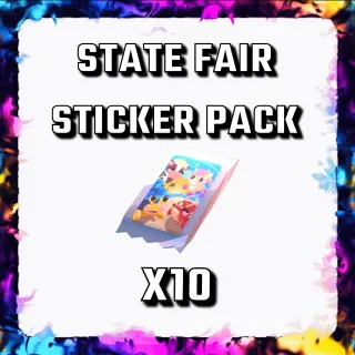 STATE FAIR STICKER PACK x10 ADOPT ME