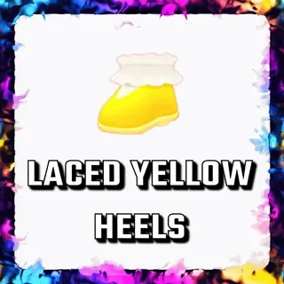 LACED YELLOW HEELS ADOPT ME