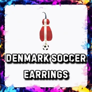 DENMARK SOCCER EARRINGS ADOPT ME