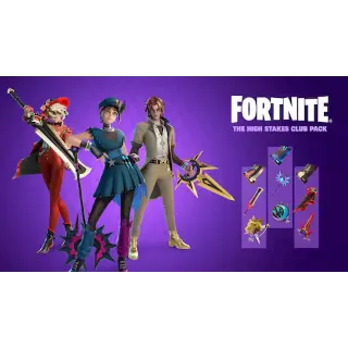 FORTNITE -THE HIGH STAKES CLUB PACK - XBOX - EPIC GAMES - PC - NINTENDO 