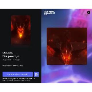 DISCORD NITRO SHOP DECORATION - Red Dragon - Let’s play with fire. / Dragón rojo - Juguemos con fuego.