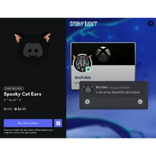 DISCORD NITRO SHOP - Spooky Cat Ears ≽ ^ ʘ⩊ʘ ^ ≼