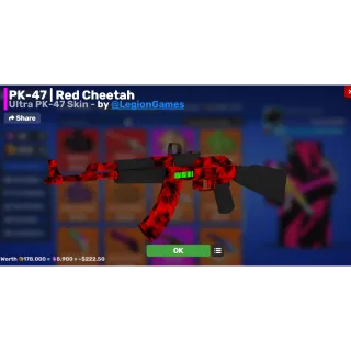 PK-47  red cheetah skin