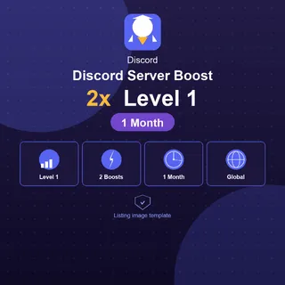Discord Level 1 Server Boost 2x | 1 Month Package