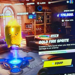 gold fire sprite