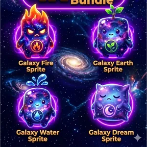 4x galaxy sprites bundle