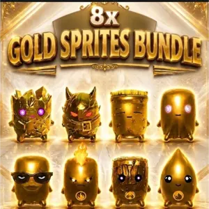 8x gold sprites bundle