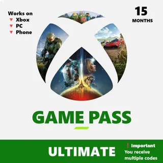 Xbox Game Pass Ultimate | +15 Months | Codes | Details in Description