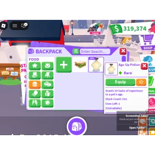 Bucks  319k+ ,  Age up  Portions  541 