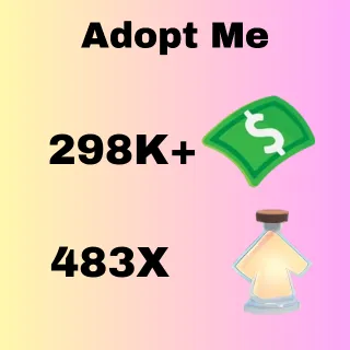 Bucks 298K+   &  Portion 438X - adopt me in one account	