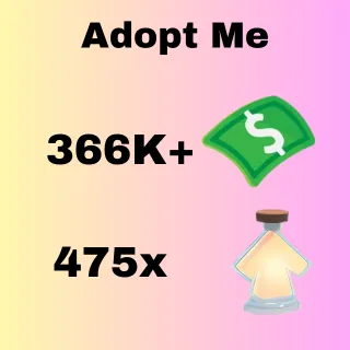 Bucks 366K+   &  Portion 575X - adopt me in one account	