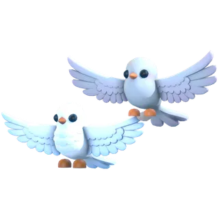  10X Turtle Doves  FULL GROWN - adopt me 	