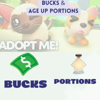 bucks - adopt me  351k  &  596 Age up   Portions    