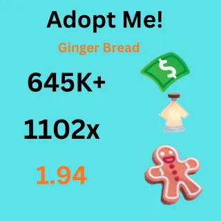 Bucks    &  Age up   Portions &  Ginger  Bread - adopt me 	