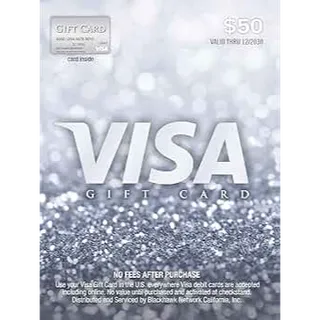 $50.00 USD Prepaid Giftcard