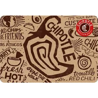 $25.00 USD Chipotle Gift Card