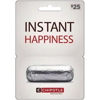 $25.00 USD Chipotle Gift Card