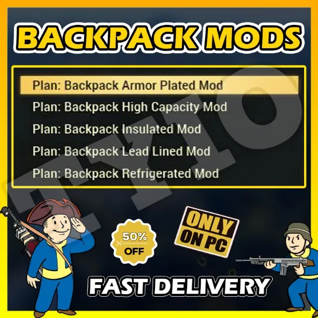 BACKPACK MODS Fallout 76 Game Items Gameflip