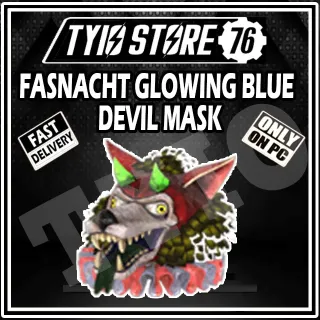 FASNACHT GLOWING BLUE DEVIL MASK