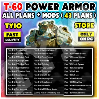 T-60 POWER ARMOR PLANS