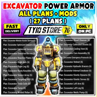 EXCAVATOR POWER ARMOR PLANS & MODS