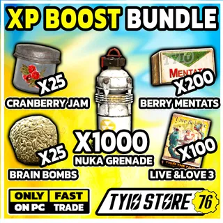 Nuka grenade / Brain bombs / Cranberry jam /  live and love 3 /  Berry Mentats