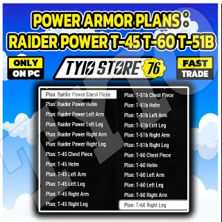 POWER ARMOR PLANS