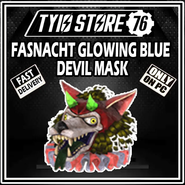 FASNACHT GLOWING BLUE DEVIL MASK Fallout 76 Game Items Gameflip