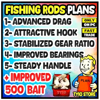 Fishing rods plans ( Advanced drag - Attractive hook - Improved bearings -Stabilized gear ratio - Steady handle )